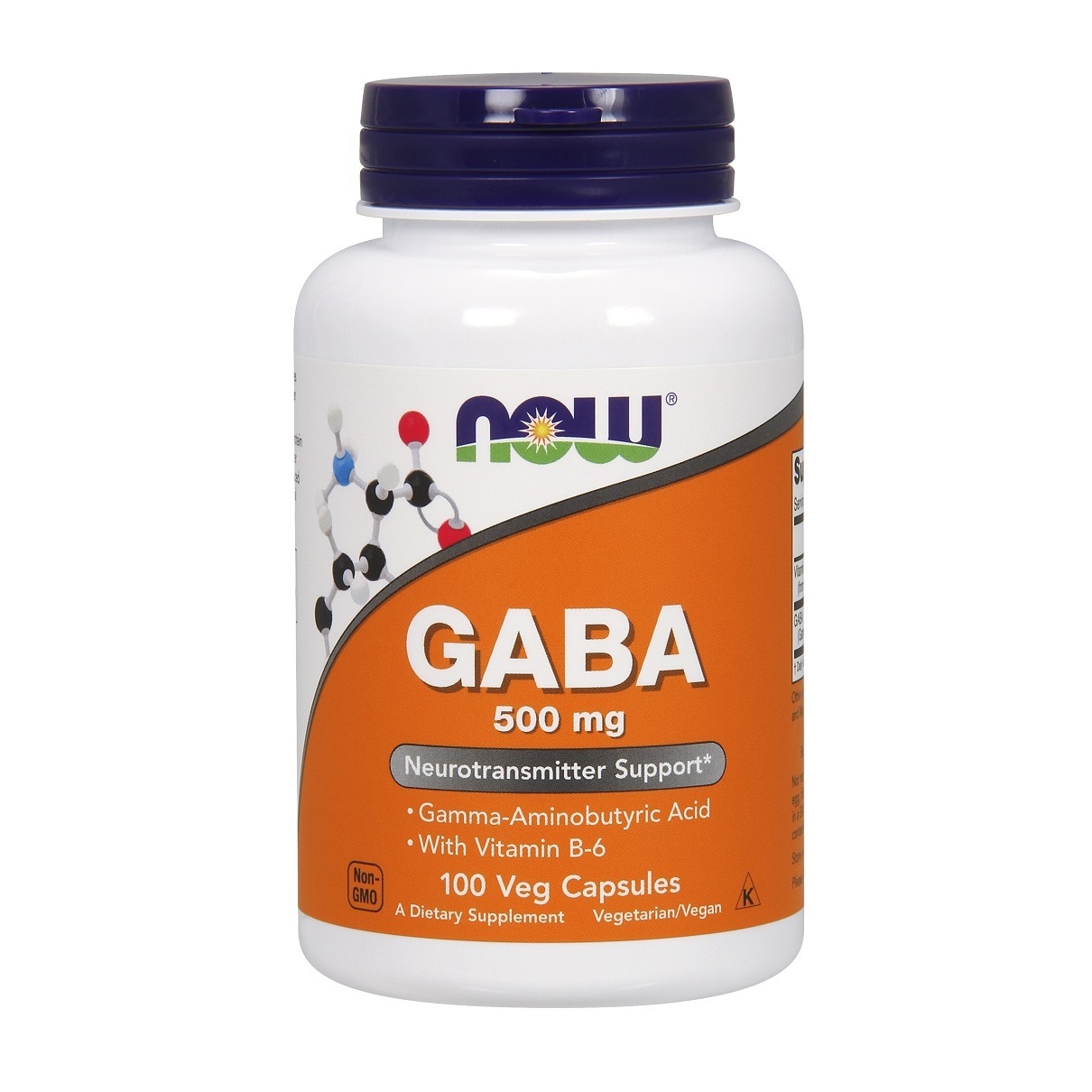 NOW Foods GABA Kapseln 500mg (Gamma- Aminobuttersäure) mit Vit B6