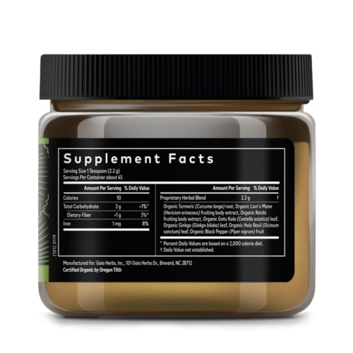 Supplement Facts, Inhalt, Gaia Herbs Mind Spring Pulver