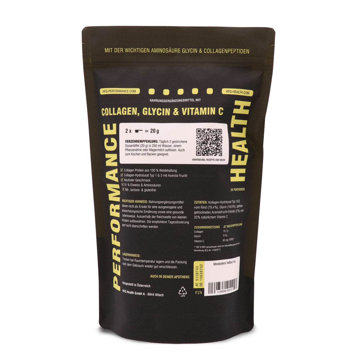 HFQ Vitalshake Collagen Inhaltsstoffe