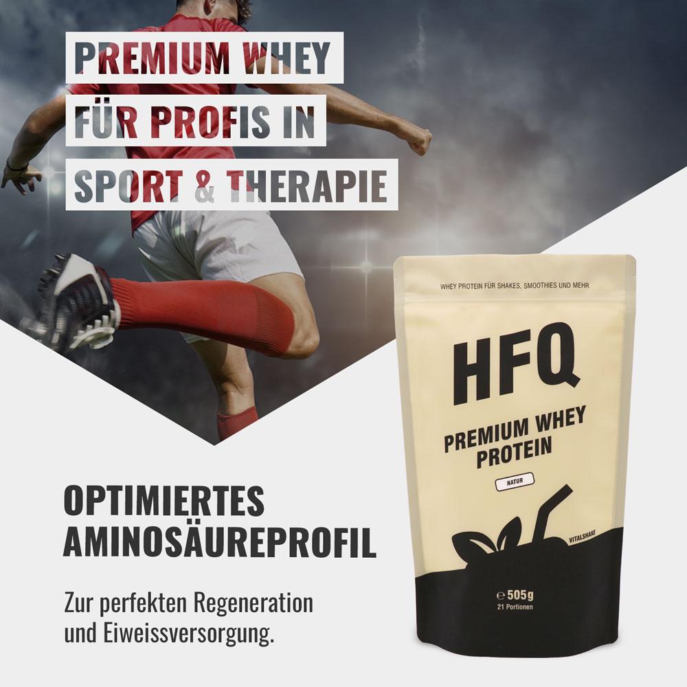 Whey Protein von HFQ Vitalshake mit optimiertem Aminosäureprofil