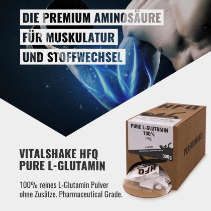 Pure L-Glutamin von Vitalshake HFQ