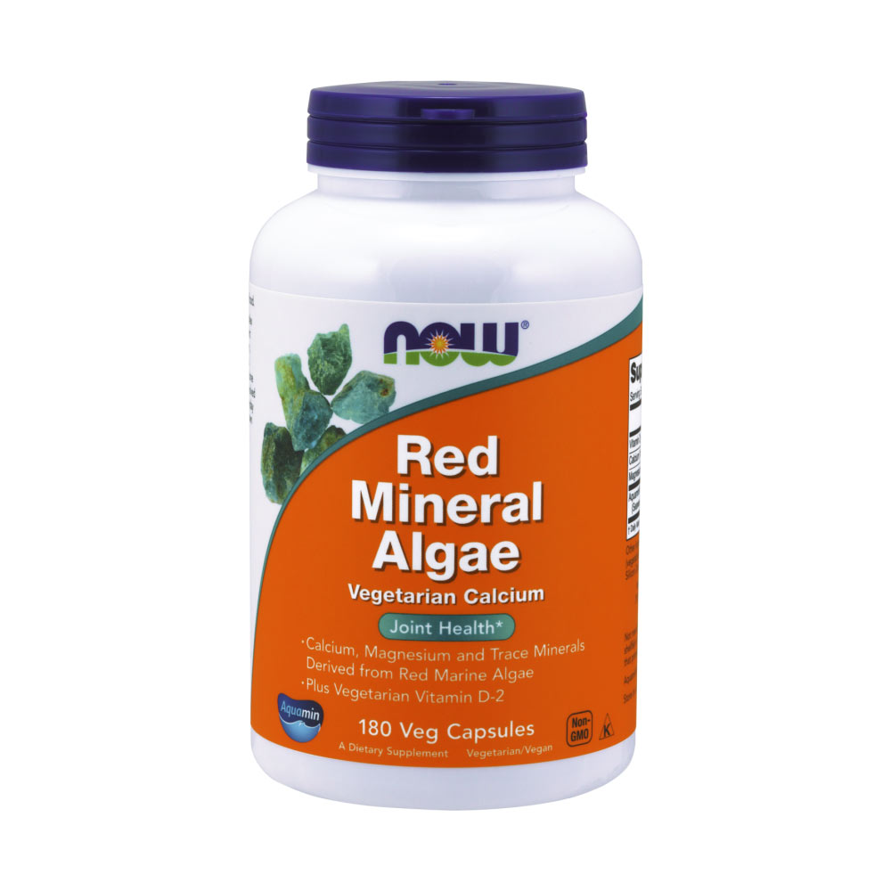 Red Mineral Algae 180 Kapseln Kalzium Präparat von NOW Foods