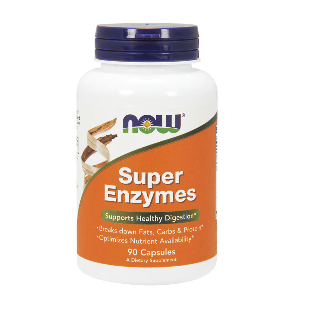 Super Enzymes 90 Kapseln Verdauungsenzyme von NOW Foods