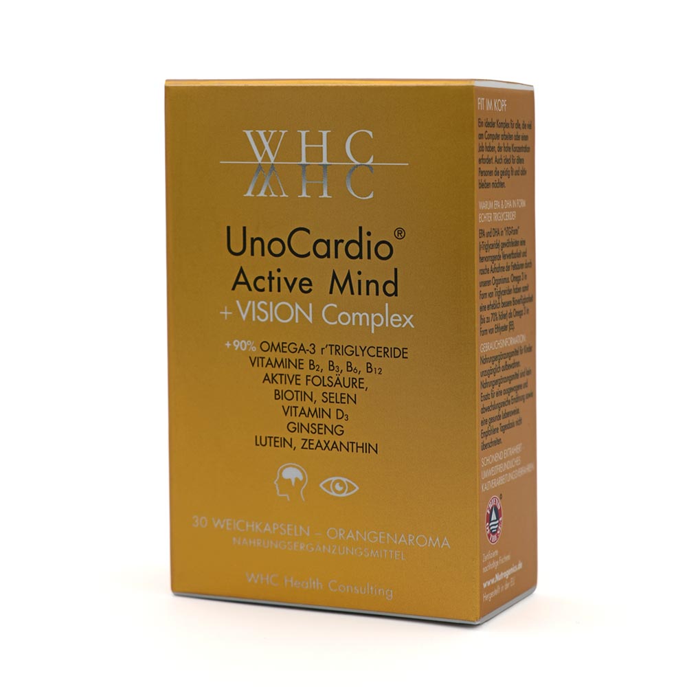 WHC UnoCardio Active Mind + Vision Komplex von Nutrogenics