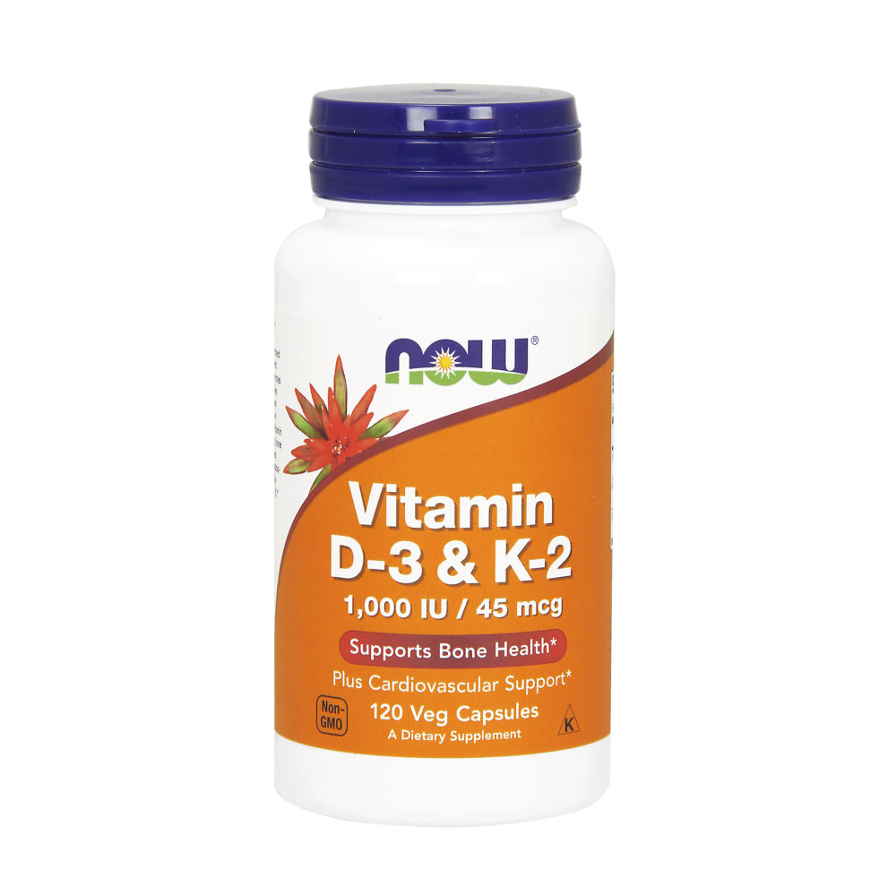 Vitamin D3 & K2 Kapseln vegetarisch von NOW Foods