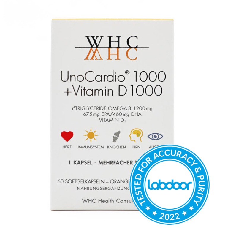 WHC UnoCardio 1000 + Vitamin D 1000 Omega3 Kapseln