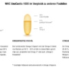 WHC UnoCardio 1000 im Vergleich zu anderen Fischölen WHC UNOCARDIO 1000 Das für WHC UnoCardio 1000 verwendete Omega-3 Konzentrat enthält keine gesättigten Fettsäuren sondern besteht aus 95 % reinen Omega 3 Fettsäuren und ist mit 1200mg Omega-3 pro Kapsel eines der am höchsten dosierten Omega-3 Präparate. WHC UnoCardio 1000m Omega 3 Vergleich KONZENTRIERTES FISCHÖL Bei hochdosierten Omega-3 Kapseln wird der Omega-3 Gehalt des Fischöls auf 60 % – 99 % erhöht. In diesen Fällen spricht man von „konzentriertem Omega-3“ oder auch „Omega-3 Konzentrat“. WHC UnoCardio 1000m Omega 3 Vergleich STANDARD FISCHÖL Der Omega-3 Gehalt bei Standard Fischöl liegt bei nur ca. 25-30 %. Das bedeutet, dass man beim Verzehr von günstigen Fischölkapseln mit Standard-Fischöl oft unbewusst auch große Mengen (bis zu 70 %) anderer Fette und ungesättigte Fettsäuren zu sich nimmt.