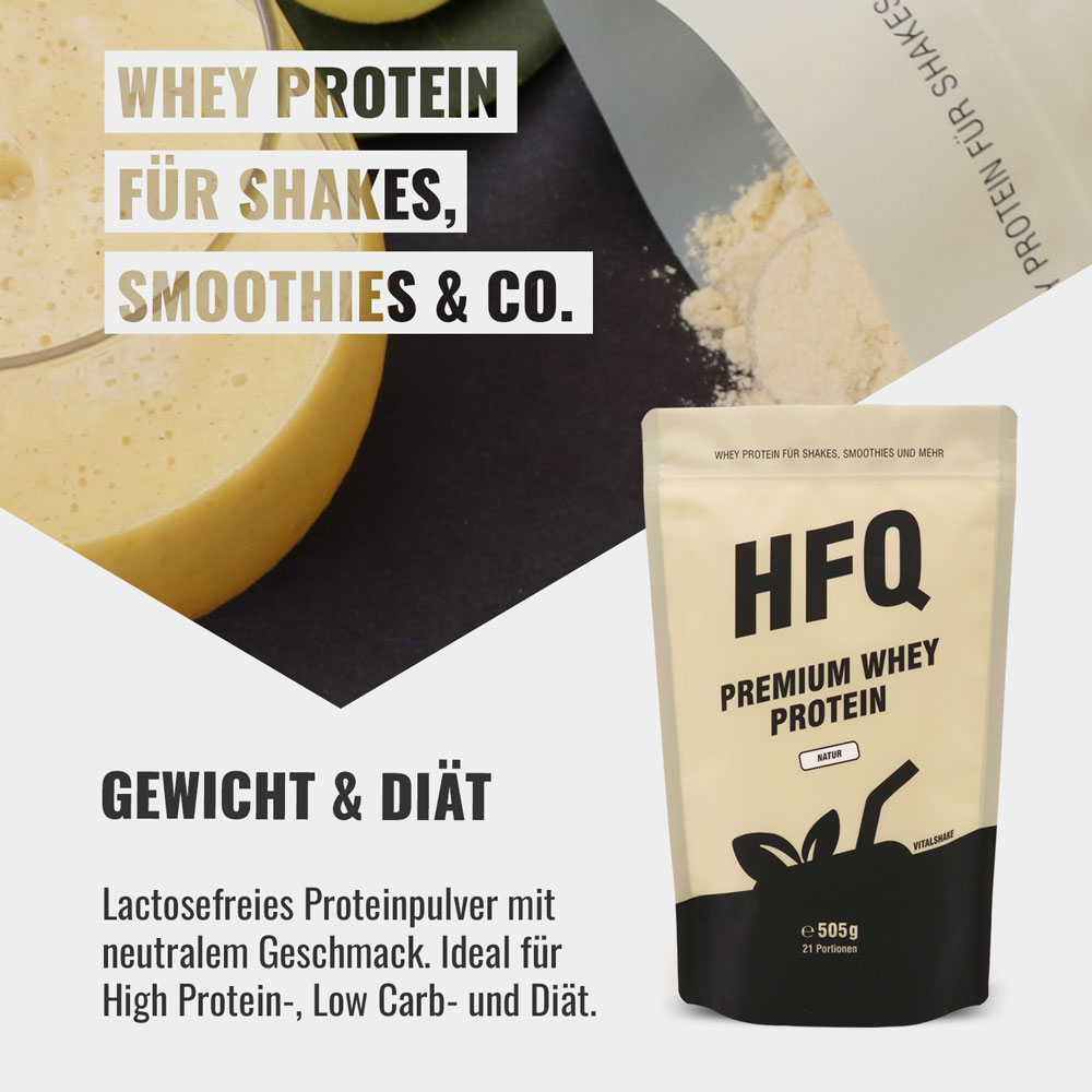 Premium Whey Protein für Shakes, Smoothies & Co
