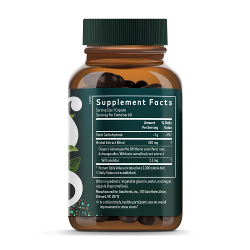 Ashwagandha Inhaltsstoffe Kapseln von Gaia Herbs
