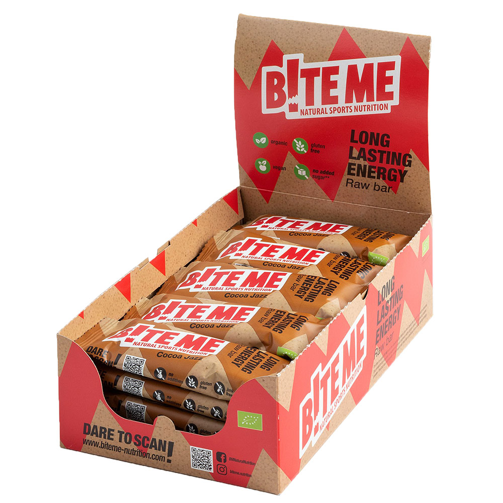 Bite Me Cocoa Jazz Energie Riegel Box
