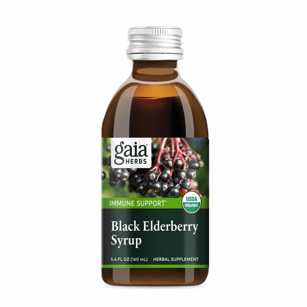 Black Elderberry Syrup 160ml schwarzer Holundersirup von Gaia Herbs