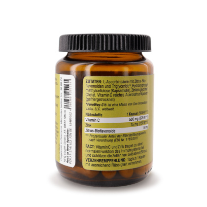 HFQ Health Premium Vitamin C und Zink Zutaten