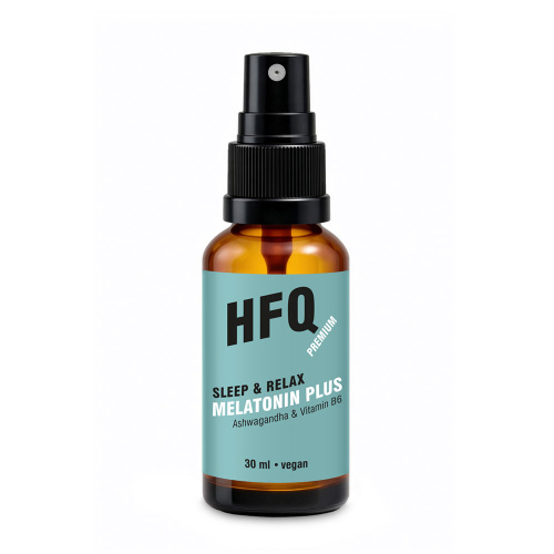 HFQ - Sleep & Relax Melatonin + Ashwaghanda Spray/ Tropfen mit Vitamin B6 - 30 ml