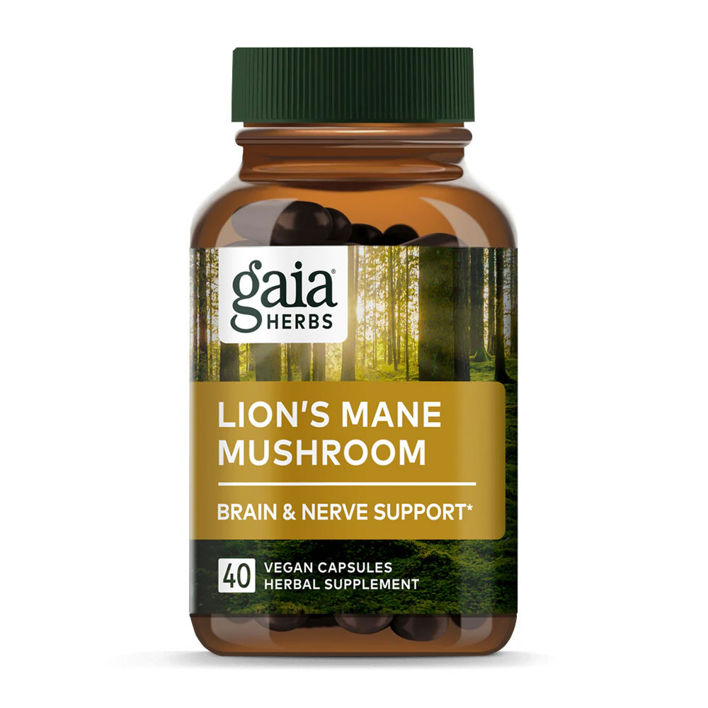 Lions Mane Mushroom von Gaia Herbs 40 Kapseln, TCM