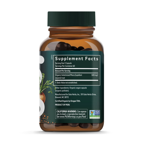 Maca Root Inhaltsstoffe Kapseln von Gaia Herbs