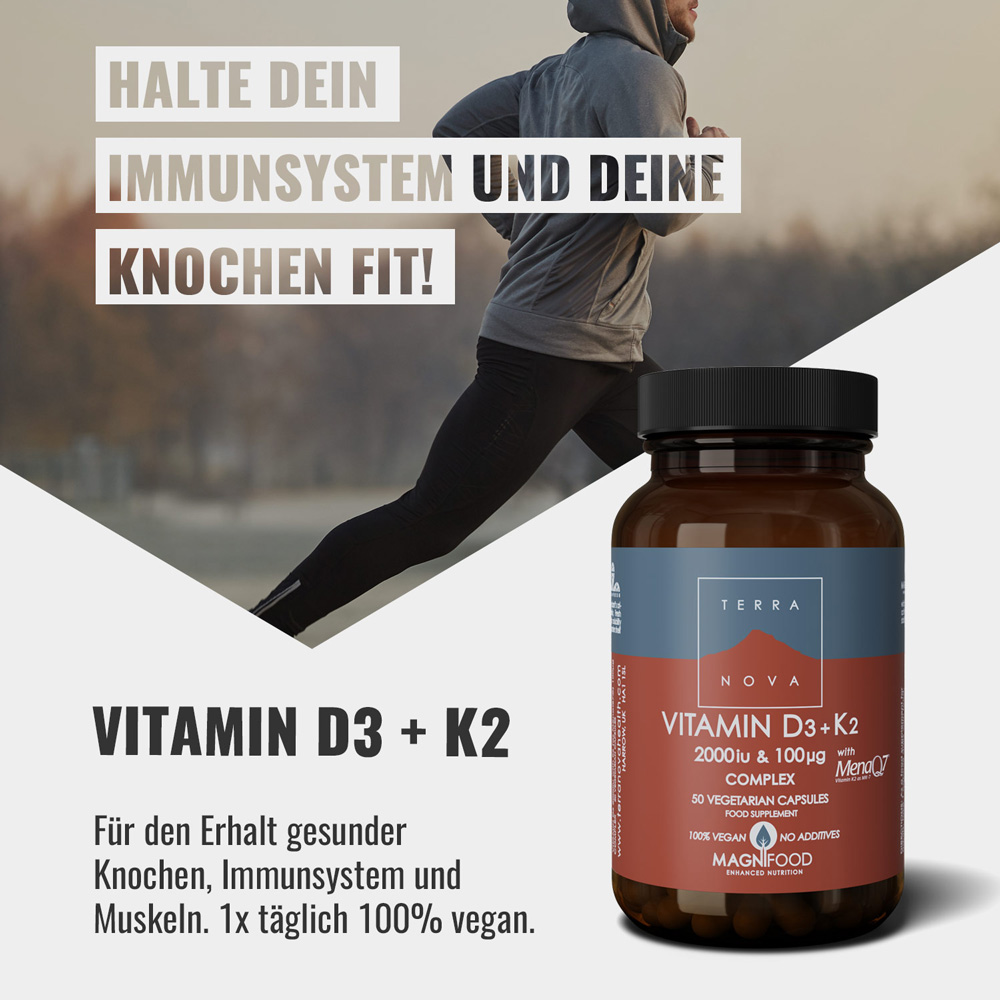 Terranova Vitamin D3 + K2 Kapseln