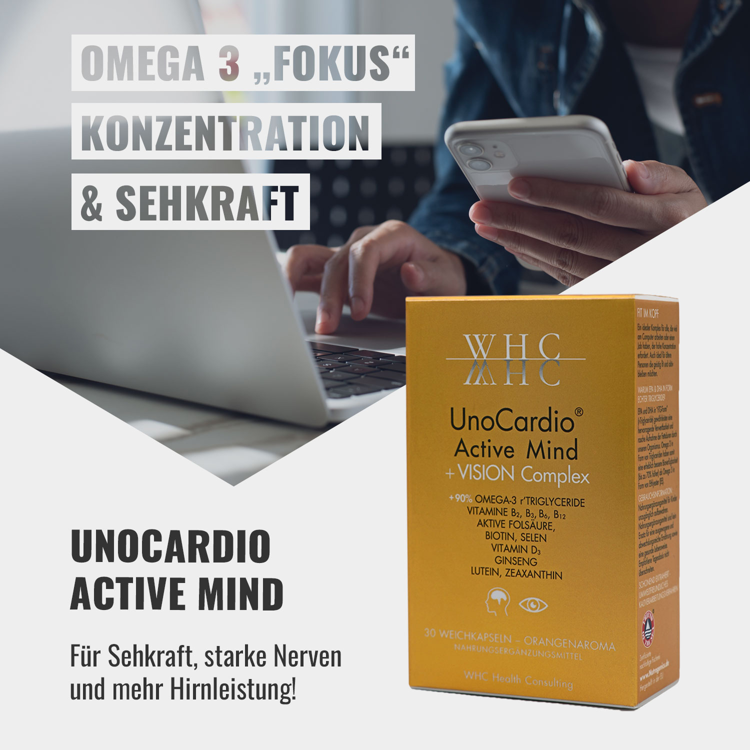 WHC Unocardio Active Mind + Vision Complex Omega 3