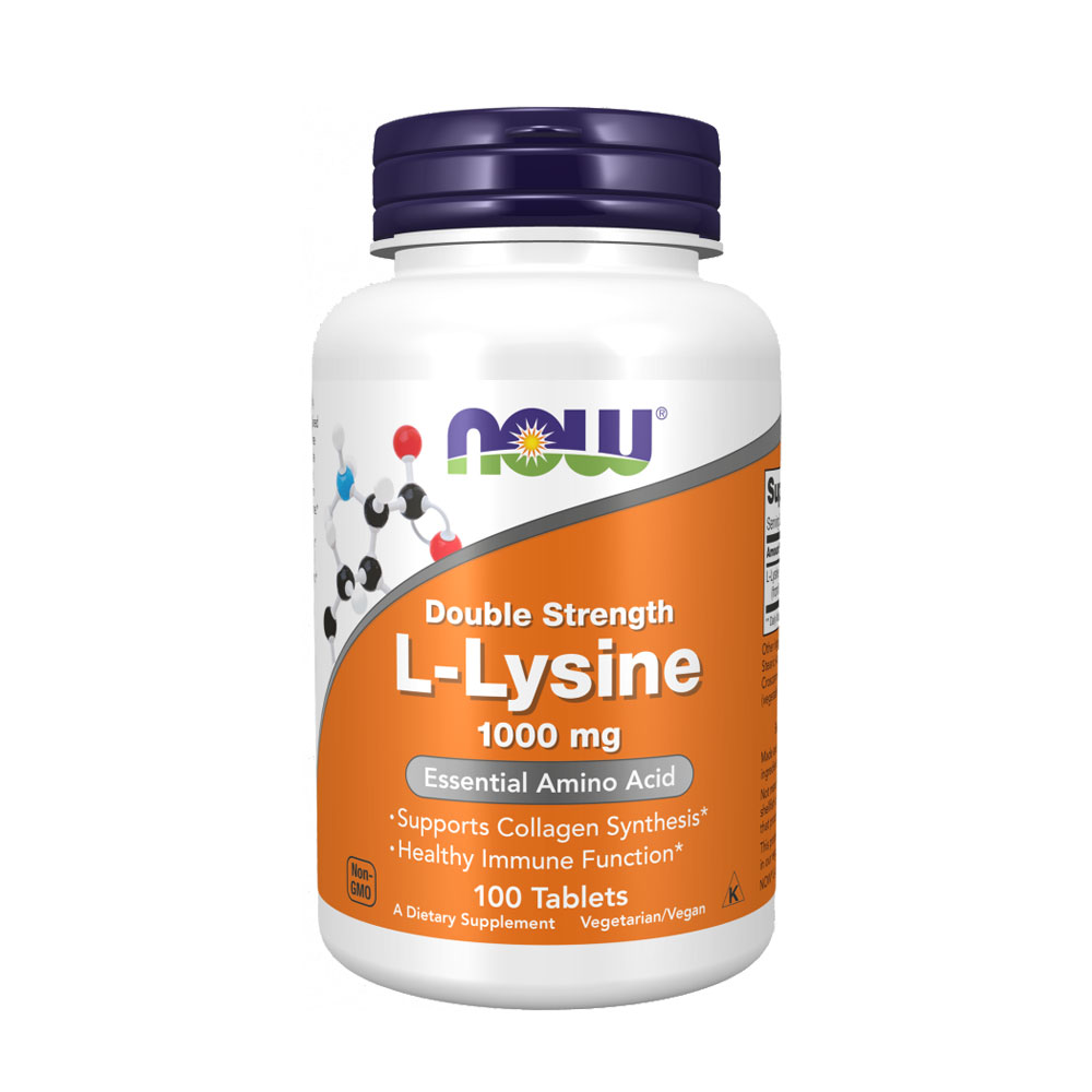 Now Foods L-Lysine 1000mg Double Strength – 100 Tabletten