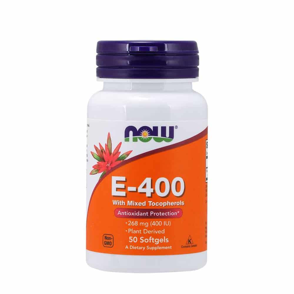 Natural E-400 IE Vitamin E 50 Kapseln von NOW Foods