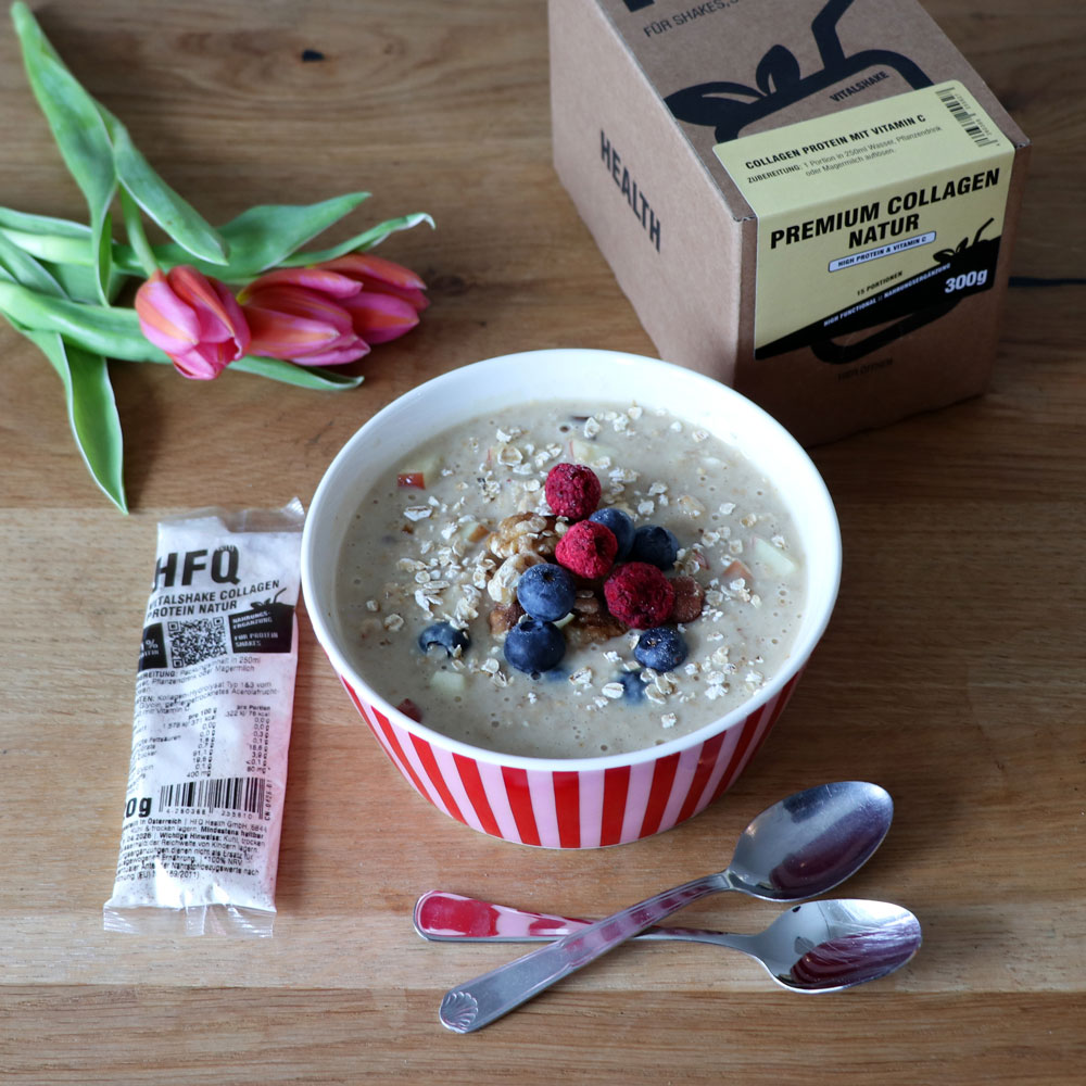 Porridge mit HFQ Vitalshake Collagen