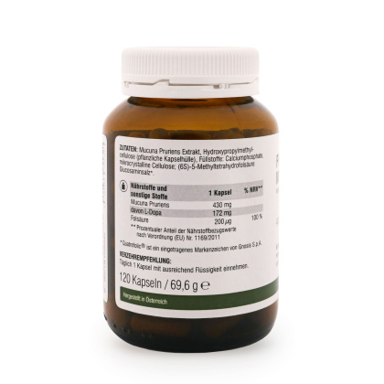 Mucuna Pruriens 120 Kapseln Inhaltsstoffe