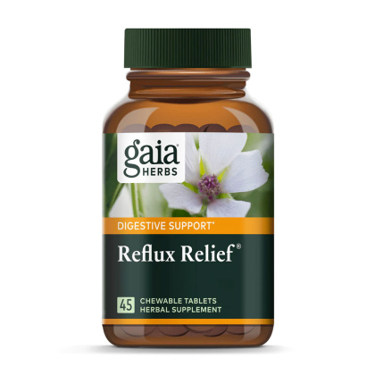 Reflux Relief von Gaia Herbs 45 Kautabletten