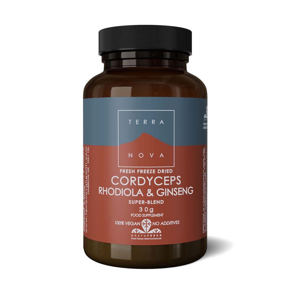 Terranova Cordyceps Rhodiola und Ginseng, 30g Pulver