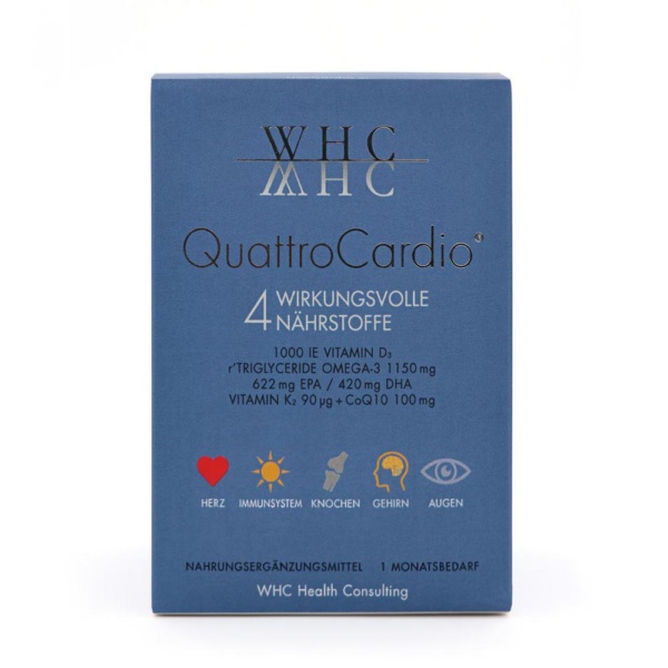 WHC QuattroCardio Omega 3, Vitamin D3, K2(MK7), Ubiquinol