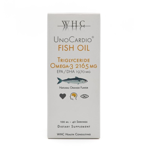 WHC UnoCardio Omega 3 flüssiges Fisch Öl, hochkonzentriert, 100ml