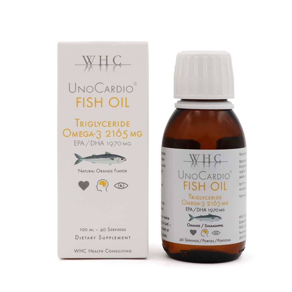 WHC UnoCardio Omega 3 flüssiges Fisch Öl, hochkonzentriert, 100ml