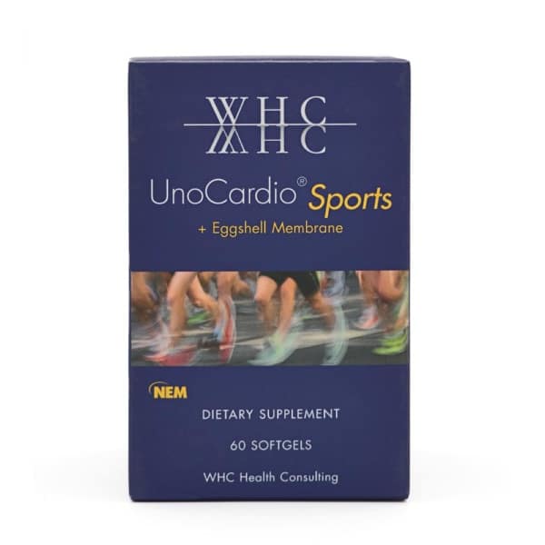 WHC UnoCardio Sports mit Eierschalen Membran, Omega 3 Kapseln